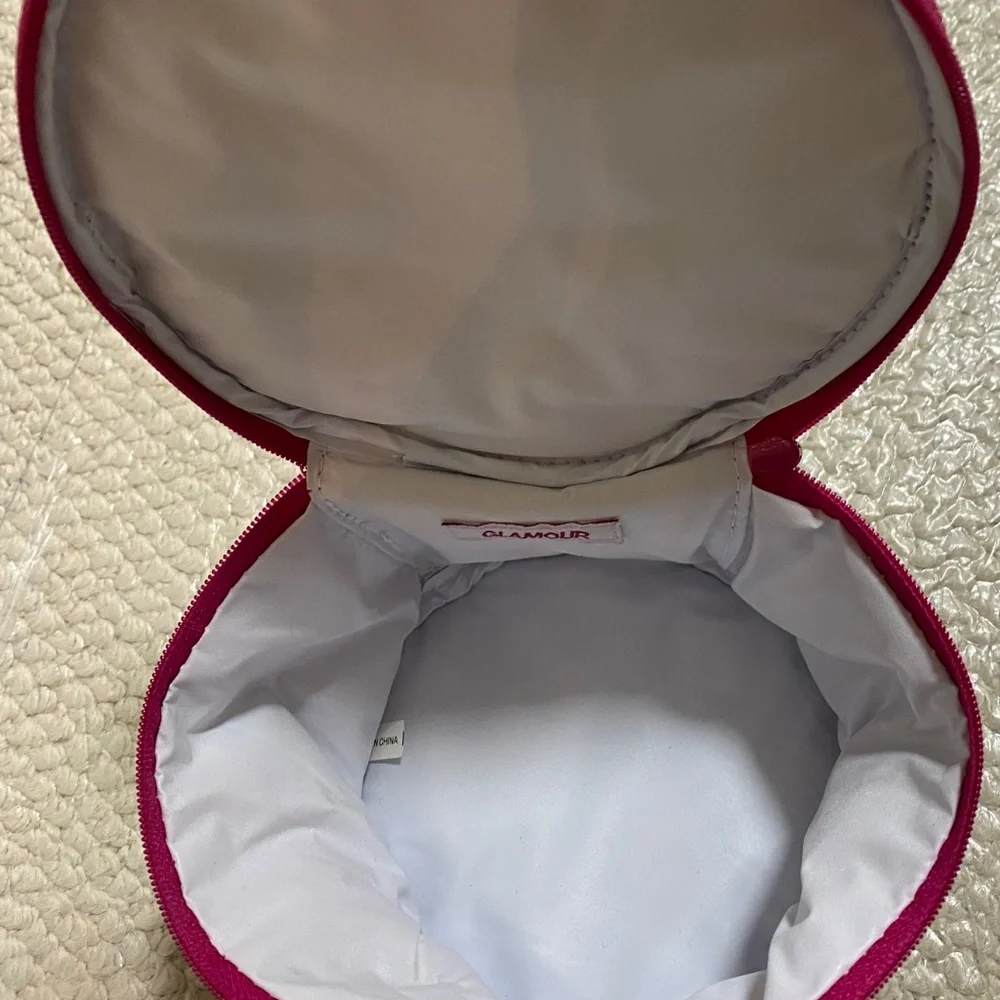 Striped Round Cosmetics Bag by Glamour